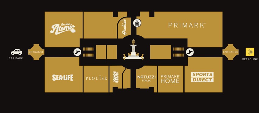 Trafford Palazzo mall map ground floor Jan 25
