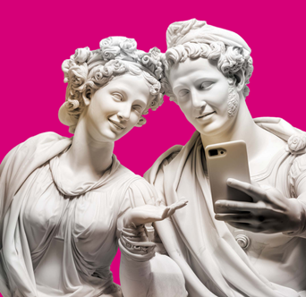 Valentine's Day Roman statues