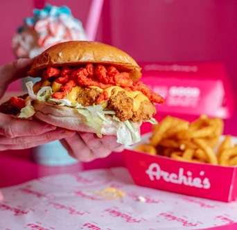 Archie's burger and fries